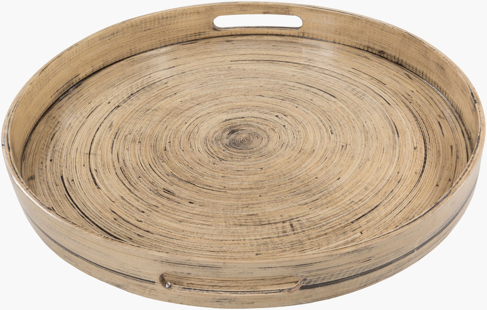 Cane Garden Decorative Tray CGN-005 in Brown, front view