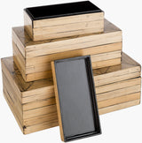 Cane Garden Decorative Box CGN-009 in Brown, close-up of the body