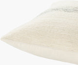Carine Accent Pillow CIE-002 in Ivory, corner detail