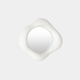 Amorphous Mirror in White, large round size, product view