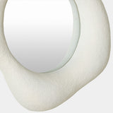 Amorphous Mirror in White, corner detail