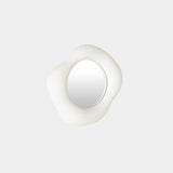 Amorphous Mirror in White, small pebble size, product view