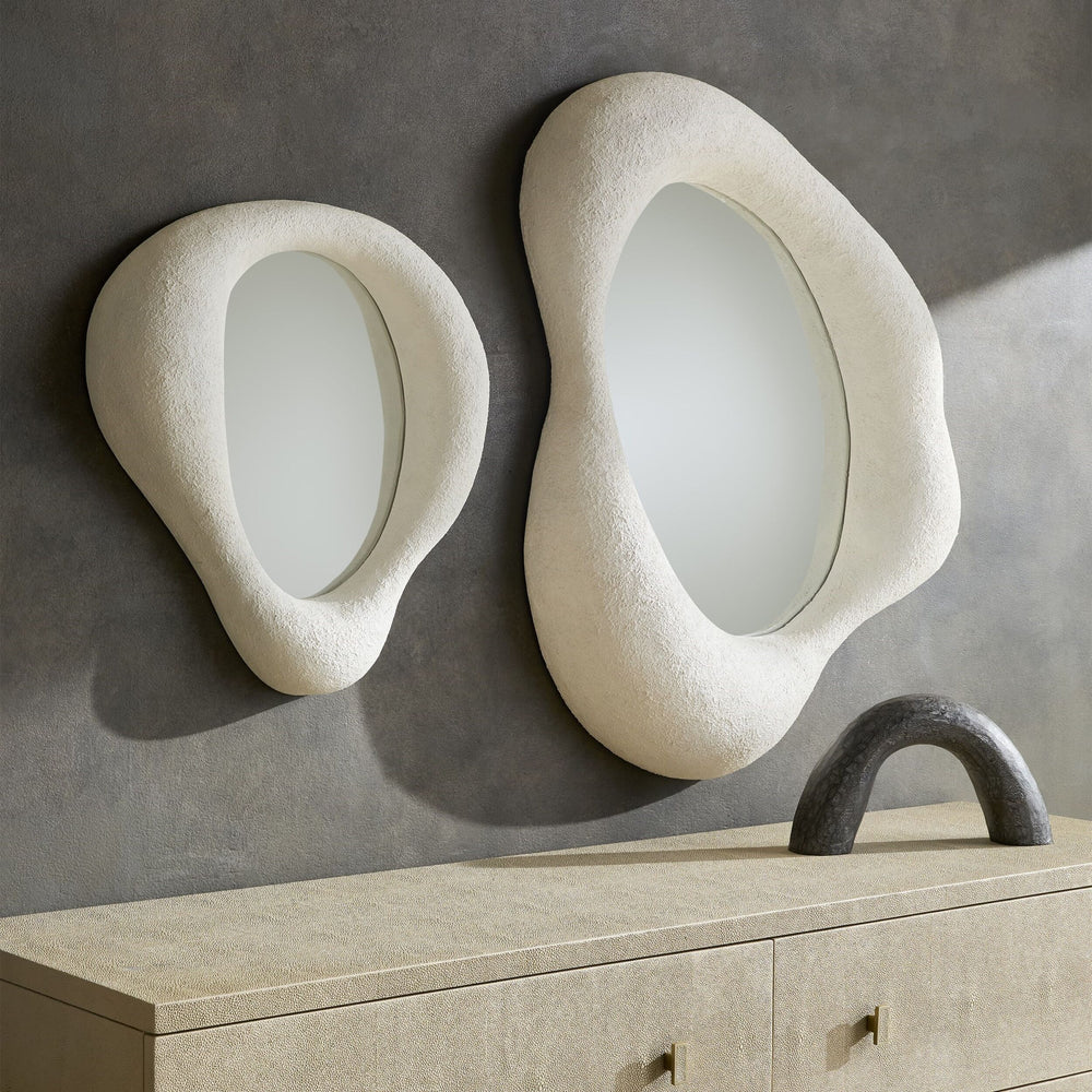 Salette Wooden Arch in Grey, styled in a room