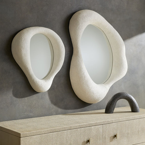 Salette Wooden Arch in Grey, styled in a room