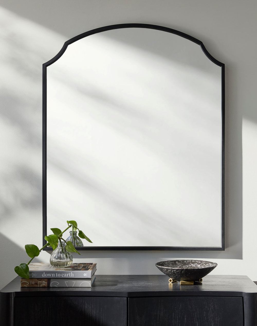 Corbin Mantel Mirror CORB-001, styled in a room