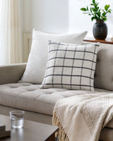 Charmaine Accent Pillow CRM-001 in Ivory, styled in a room