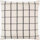 Charmaine Accent Pillow CRM-001 in Ivory, front view