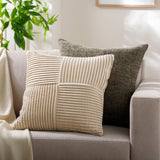 Conrad Accent Pillow CRN-005 in Ivory, styled in a room