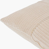 Conrad Accent Pillow CRN-005 in Ivory, corner detail