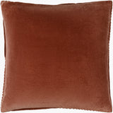 Conrad Accent Pillow CRN-007 in Terracotta, back view
