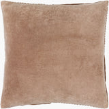 Conrad Accent Pillow CRN-009 in Taupe, back view