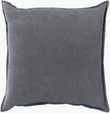 Cotton Velvet Accent Pillow CV-003 in Charcoal, front view