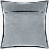 Cotton Velvet Accent Pillow CV-003 in Charcoal, back view