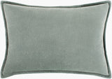 Cotton Velvet Accent Pillow CV-021 in Sage, front view
