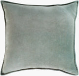 Cotton Velvet Accent Pillow CV-021 in Sage, front view