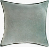 Cotton Velvet Accent Pillow CV-021 in Sage, front view