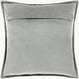Cotton Velvet Accent Pillow CV-021 in Sage, back view