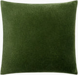 Cotton Velvet Accent Pillow CV-063 in Olive Green, front view