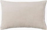 Cotton Velvet Accent Pillow CV-074 in Black, back view