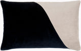 Cotton Velvet Accent Pillow CV-074 in Black, front view