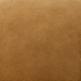 Cotton Velvet Accent Pillow CV-101 in Camel, close-up of the texture