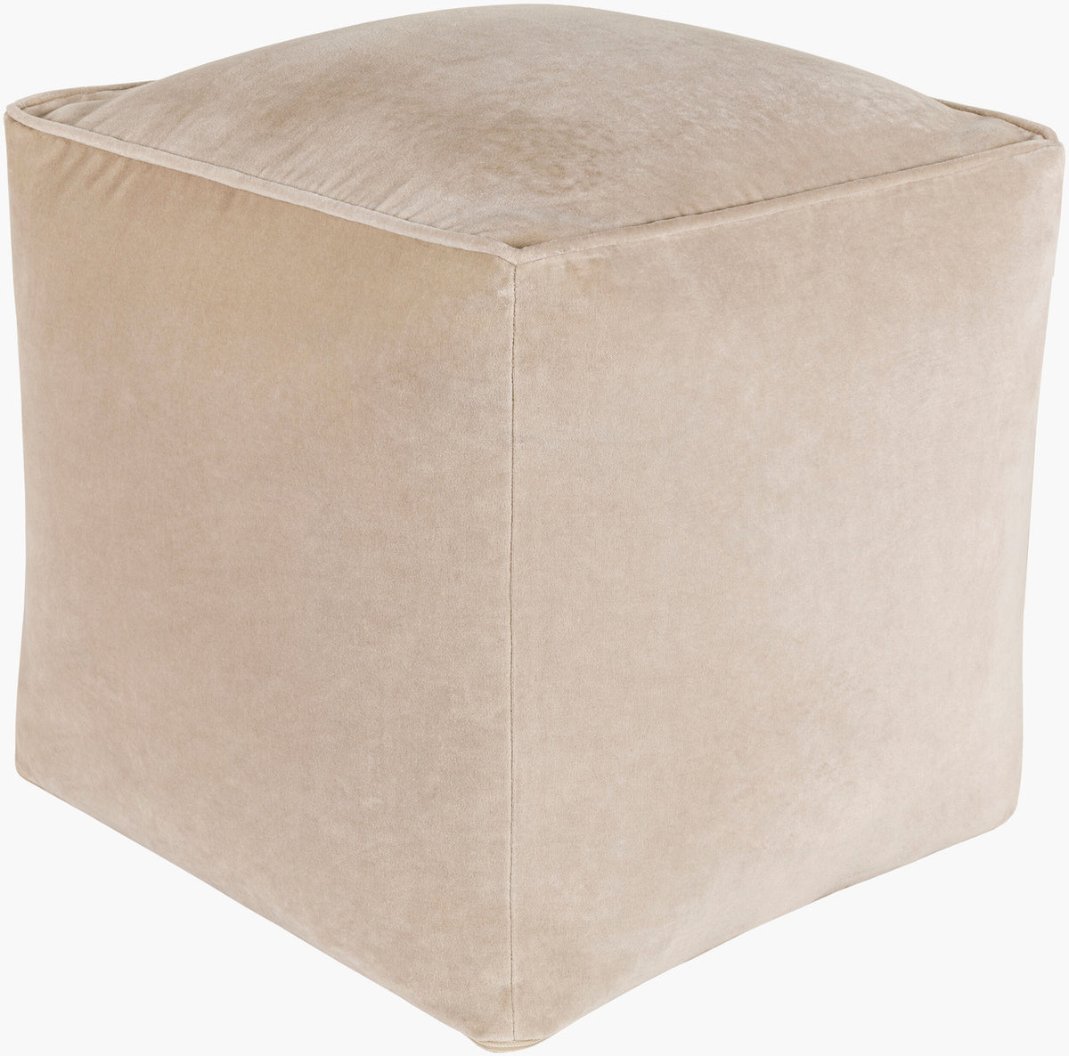 Cotton Velvet Pouf