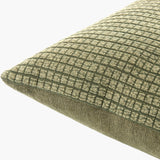 Cowra Accent Pillow CWR-001 in Olive, corner detail