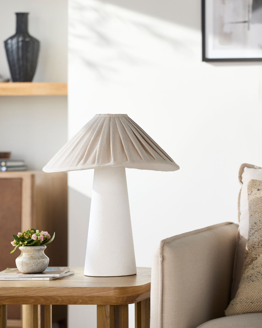 Docia Accent Table Lamp, styled in a room