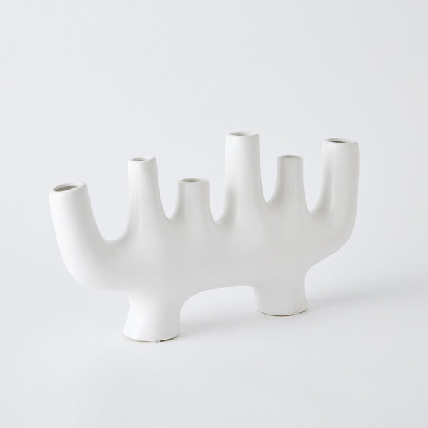 Abra Vase in White, styled in a room