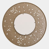 Ciliary Round Mirror in Antique Copper, back view