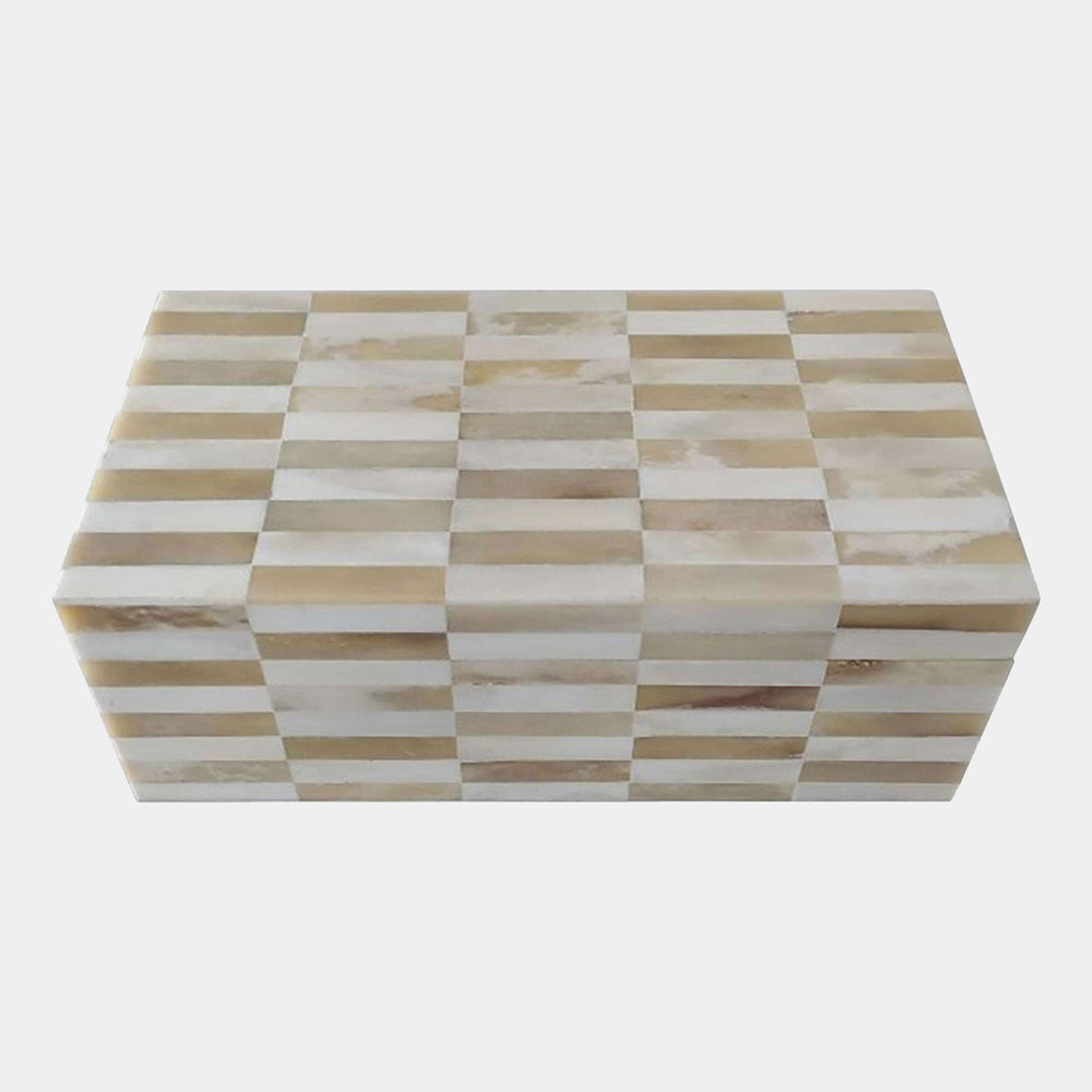Alternare Bone Box in Cream and Brown, product view