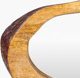 Edge Accent Mirror DGE-102 in Brown, corner detail