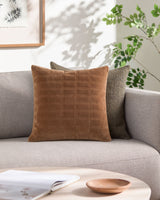 Digby Accent Pillow DIG-015 in Caramel, styled in a room