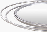 Dixie Accent Mirror DII-001 in Silver, front detail
