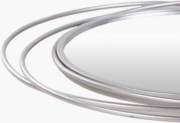 Dixie Accent Mirror DII-001 in Silver, front detail