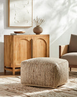 Derby Pouf DRPF-002 in brown, styled in a room