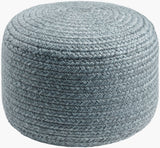 Entwined Pouf EDPF-005 in Charcoal, front view