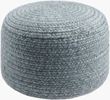 Entwined Pouf EDPF-005 in Charcoal, corner detail