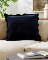Effervescent Accent Pillow EFC-004 in Black, styled in a room