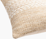 Ethan Accent Pillow EHN-002 in Tan, corner detail
