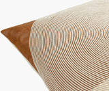 Eternity Accent Pillow EIT-001 in Beige, corner detail