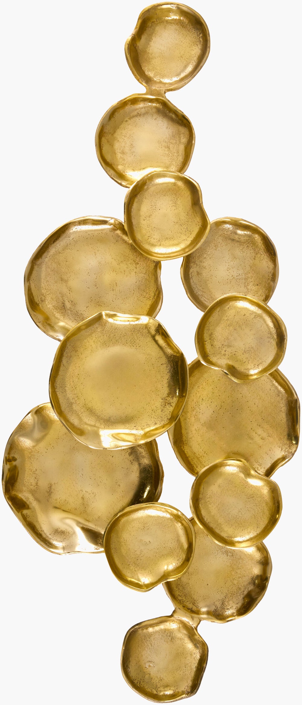 Ersa Wall Sculpture ERSA-002 in Brass, front view