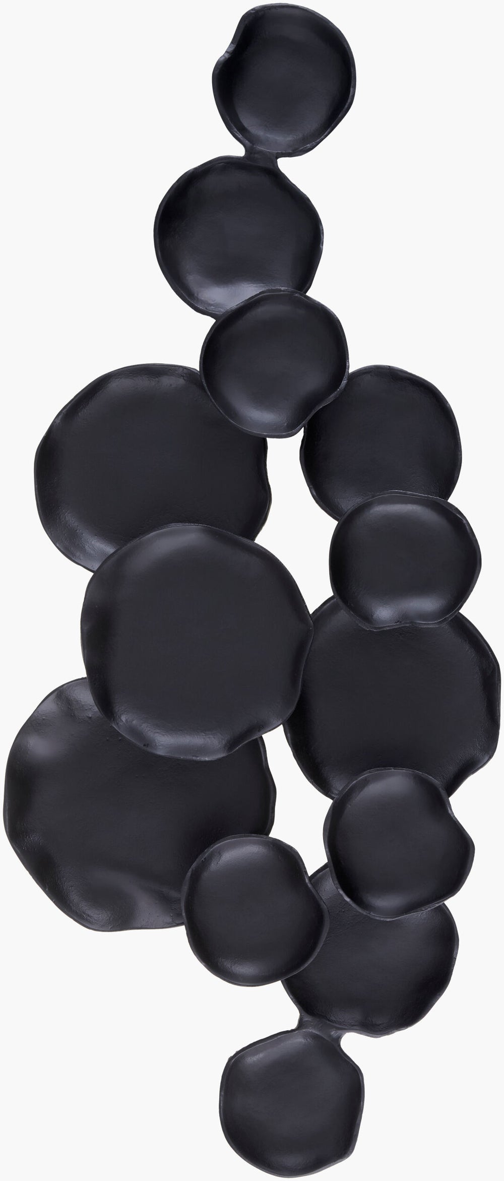 Ersa Wall Sculpture ERSA-003 in Black, front view