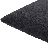 Eesha Accent Pillow ESH-006 in Black, corner detail