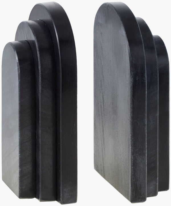 Aayena Bookends EYA-001 in Black, front view