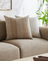 Fairhope Accent Pillow FHP-001 in Light Beige, styled in a room