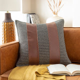 Fiona Accent Pillow FNA-001 in Black, styled in a room
