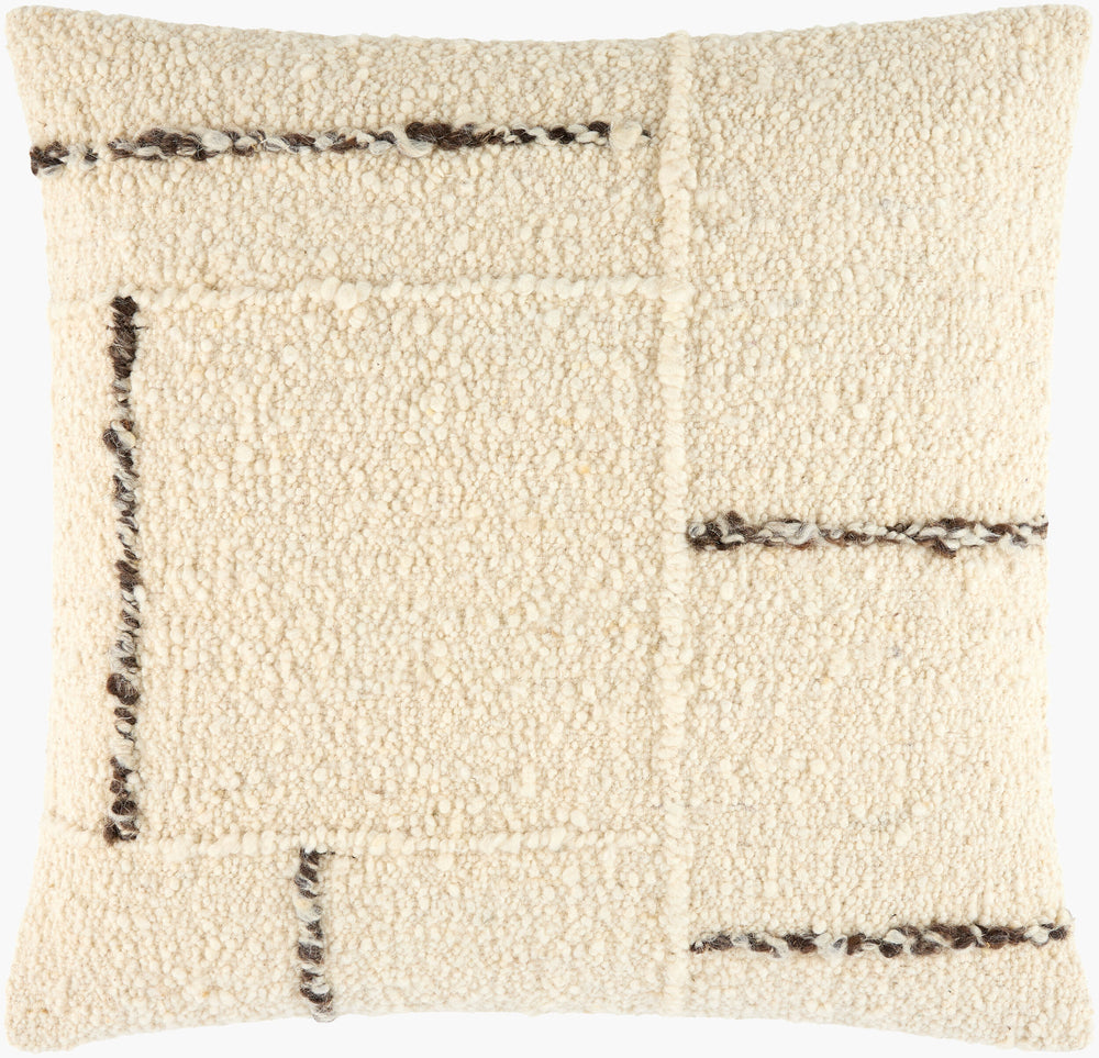 Elliot Accent Pillow GAET-002 in Ivory, front view