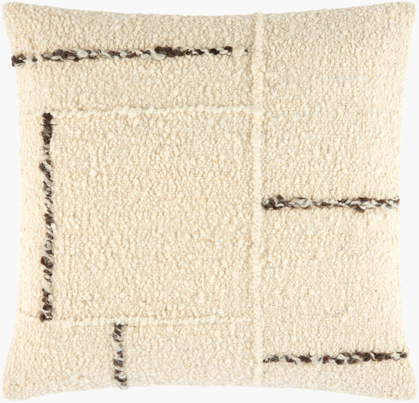 Elliot Accent Pillow GAET-002 in Ivory, front view