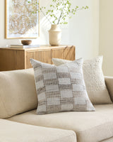 Katalina Accent Pillow GAKL-004 in Ivory, styled in a room